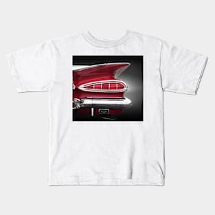 US American classic car 1959 Impala convertible tail fin Kids T-Shirt